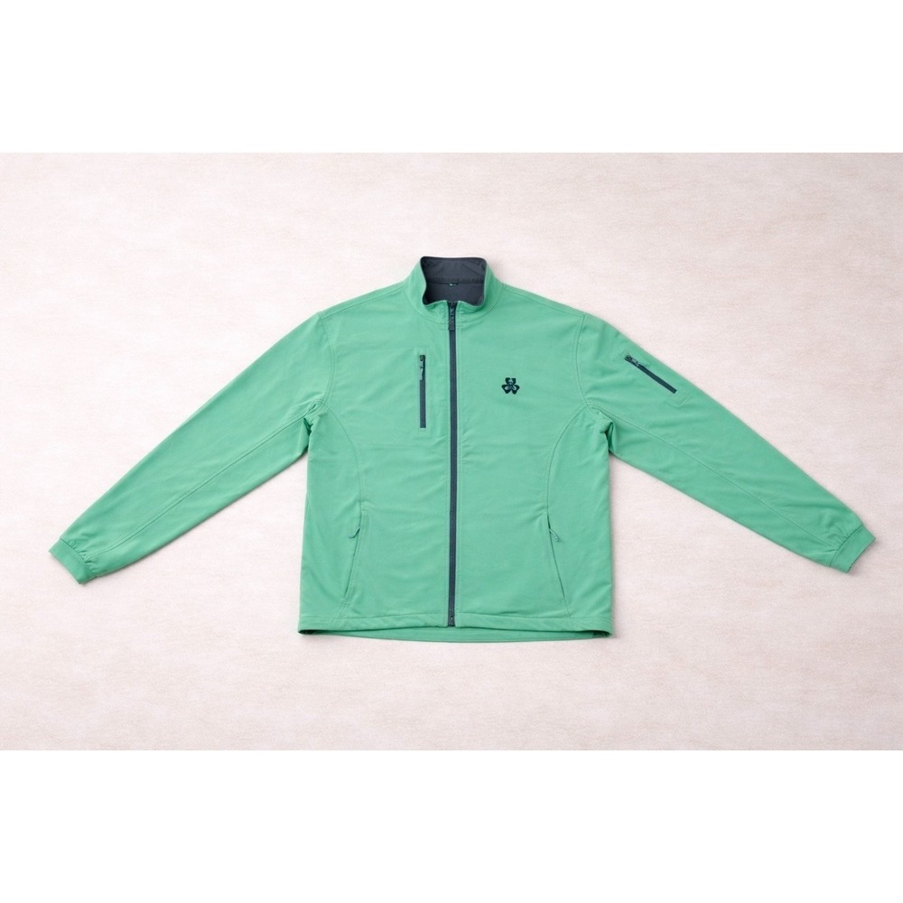 Peter Millar Element Wind Jacket Mens M Green Full Zip Lightweight Layering Golf